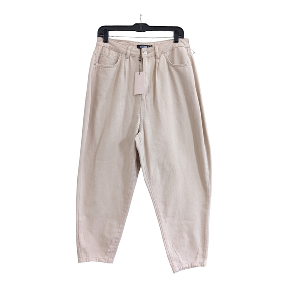 Missguided high rise crop carrot jeans US 10 NWT - Picture 2 of 7